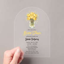 Gelbpastellene Ranunculus-Mason-Glas-Brautparty