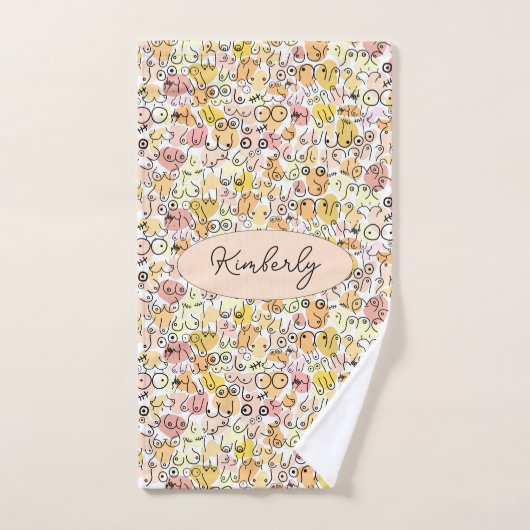 Gelbpastellfrau Handtuch (Handtuch)