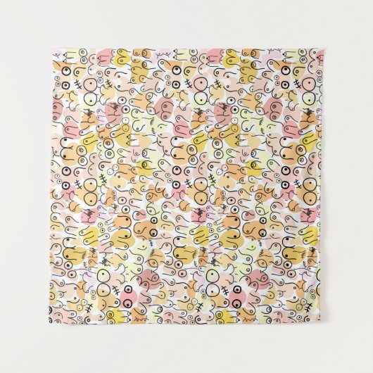 Gelbpastellfrau Wandteppich (Vorderseite (Horizontal))