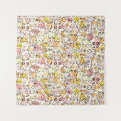 Gelbpastellfrau Wandteppich (Vorderseite)