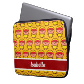 Gelbpfirsiche Laptopschutzhülle (Vorderseite Links)