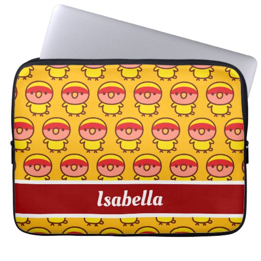 Gelbpfirsiche Laptopschutzhülle (Vorderseite)