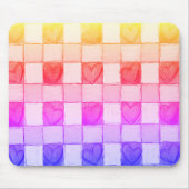 Gelbpinke Lila Herzmuskelmuskel Pad Mousepad (Vorne)