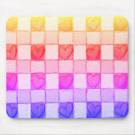 Gelbpinke Lila Herzmuskelmuskel Pad Mousepad