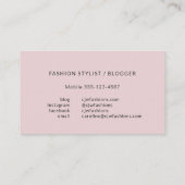 Gelbpinke und graue Trend Visitenkarte (Rückseite)