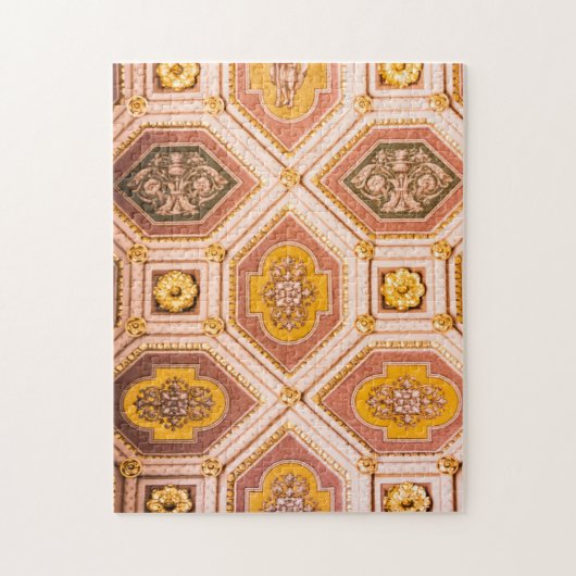 Gelbpinke ungarische Abstrakte Decke Puzzle (Vertikal)