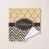 Gelbquatrefolie Badhandtuch Set (Waschlappen)
