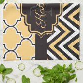 Gelbquatrefolie Geschirrtuch (Gefaltet)