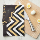 Gelbquatrefolie Geschirrtuch (Viertel Falte)