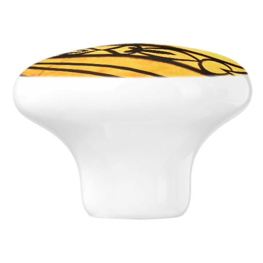 Gelbradial Keramikknauf (Seitenansicht)