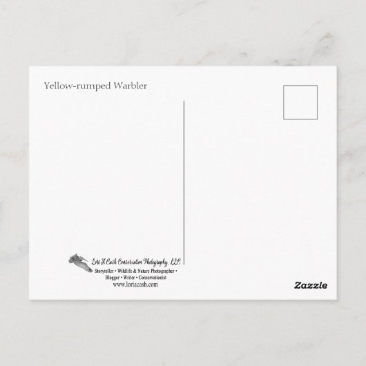 Gelbraupe Postkarte (Rückseite)