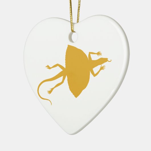 Gelbreptil Keramik Ornament (Links)