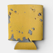 Gelbrisches Metall: schmutzige Textur. Dosenkühler (Rückseite)