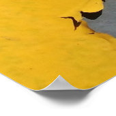 Gelbrisches Metall: schmutzige Textur. Poster (Ecke)