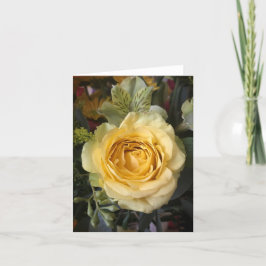 Gelbrosa| Elegante Blume| Vielen Dank Dankeskarte