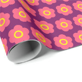 Gelbrosa Geschenkpapier (Rolleneckpunkt)