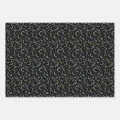 Gelbrosa Lila Schwarzer Swirbel Fett Stroke Muster Geschenkpapier Set (Vorderseite 3)