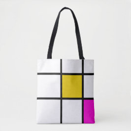 Gelbrosa Mondrian Style Tasche