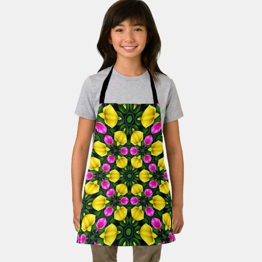 Gelbrosa Rosenmuster Schürze (Insitu)