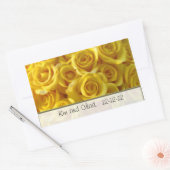 GELBROSE PERSONALISIERTE SCHWANDSTECKER RECHTECKIGER AUFKLEBER (Umschlag)