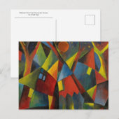 Gelbroter Mond Uber Sturzenden Hausern von Topp Postkarte (Vorne/Hinten)