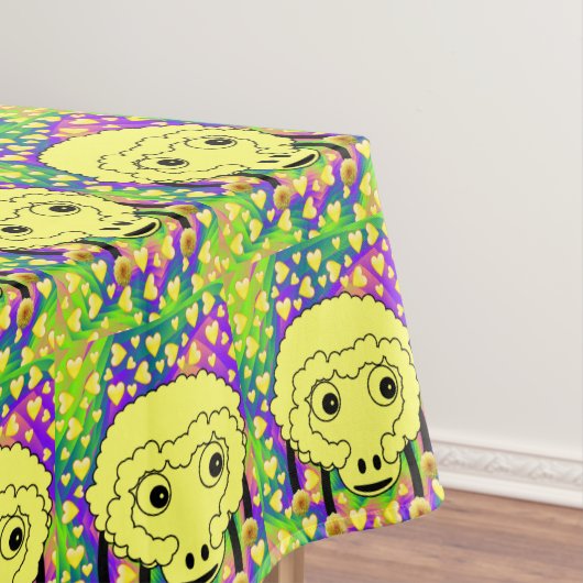 Gelbschaf-Gelbe Herzchen Tischdecke (Beispiel)