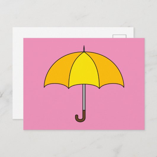 Gelbschirm Feiertagspostkarte (Vorne/Hinten)