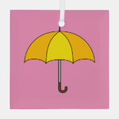 Gelbschirm Ornament Aus Glas (Rückseite)