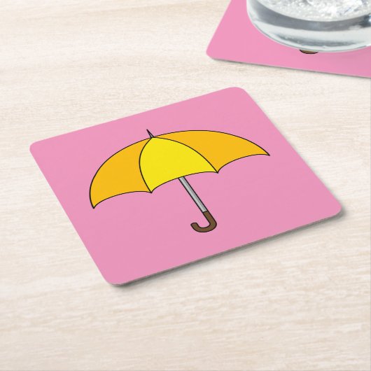 Gelbschirm Rechteckiger Pappuntersetzer (angewinkelt)