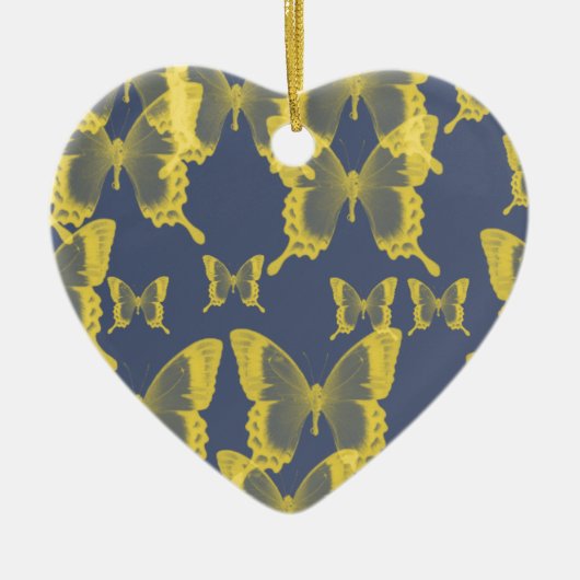 Gelbschmetterling Keramikornament (Vorne)