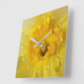 Gelbschnauze Quadratische Wanduhr (Winkel)