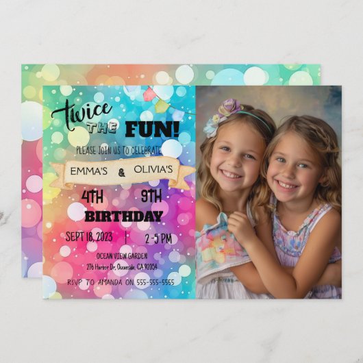 Gelbschwanz-Foto-Junge Einladung (Vorne/Hinten)