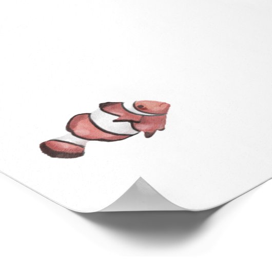 Gelbschwanzclownfischprint Poster (Ecke)