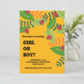 Gelbschwanzdusche Einladung (Stehend Vorderseite)