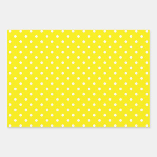 Gelbschwarz und Weiß Polka Dot Bee Mix Geschenkpapier Set (Vorderseite 3)