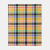 Gelbschwarzer Multicolor Flannel Kariert Tartan Fleecedecke (Vorderseite)