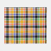 Gelbschwarzer Multicolor Flannel Kariert Tartan Fleecedecke (Vorderseite (Horizontal))