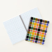 Gelbschwarzer Multicolor Flannel Kariert Tartan Notizblock (Innenseite)