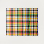 Gelbschwarzer Multicolor Flannel Kariert Tartan Wandteppich (Vorderseite (Horizontal))