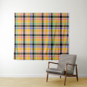 Gelbschwarzer Multicolor Flannel Kariert Tartan Wandteppich (Beispiel (Horizontal))