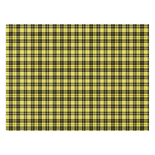Gelbschwarzer Tartan Kariertes Muster rustikal Tischdecke (Vorderseite (Horizontal))
