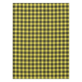 Gelbschwarzer Tartan Kariertes Muster rustikal Tischdecke (Vorderseite)