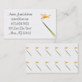 Gelbschwingendrachenfliege Visitenkarte (Vorne/Hinten)