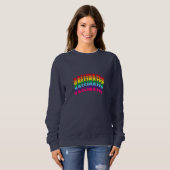 Gelbschwulenschwulenbogen Sweatshirt (Vorne ganz)