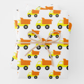 Gelbspielzeug-Konstruktionswagen Geschenkpapier Set (Beispiel)