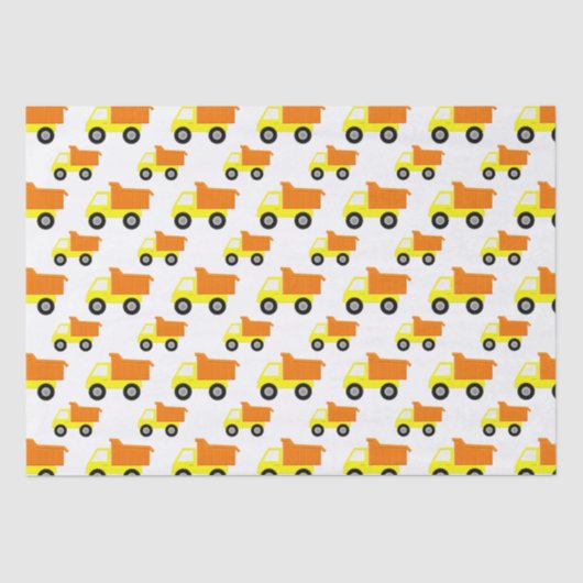 Gelbspielzeug-Konstruktionswagen Seidenpapier (Vorderseite)