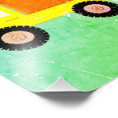 Gelbspielzeug-Lkw gestört Fotodruck (Ecke)