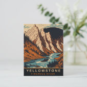 Gelbstein, Feuerloch, WY, Vintage Travel Postkarte (Stehend Vorderseite)