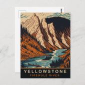 Gelbstein, Feuerloch, WY, Vintage Travel Postkarte (Vorne/Hinten)