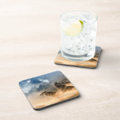 Gelbstein Kunststoff-Untersetzer - Die Wölfe Geträ Getränkeuntersetzer (Rechte Seite)